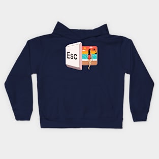 Escape to the beach Kids Hoodie